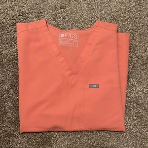 Coral Catarina Figs Scrub top